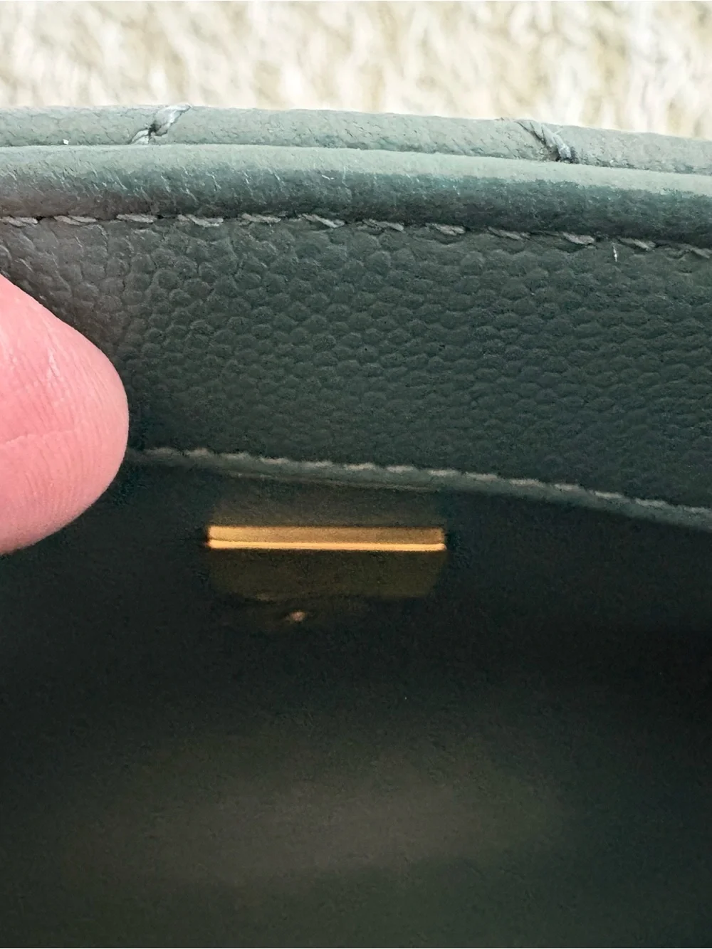 CHANEL Mini Coco Handle in petrol green